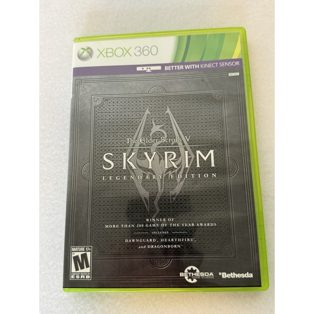 Skyrim Legendary Edition Xbox 360 Disc 1 Only w Case & Manual